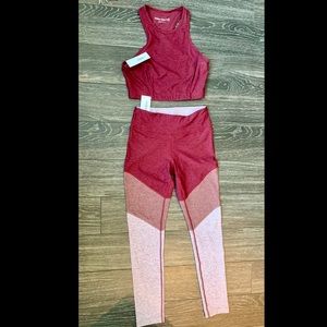 NWT Outdoor Voices Maroon Set